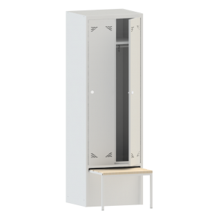 Гардеробный шкаф для одежды ШО 2С/800  со скамейкой в Гродно