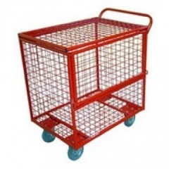 Контейнер с откидным бортом и откидной крышкой