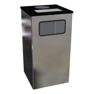 Урна для мусора Квадро-12 хром