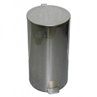Урна с педалью 40л хром